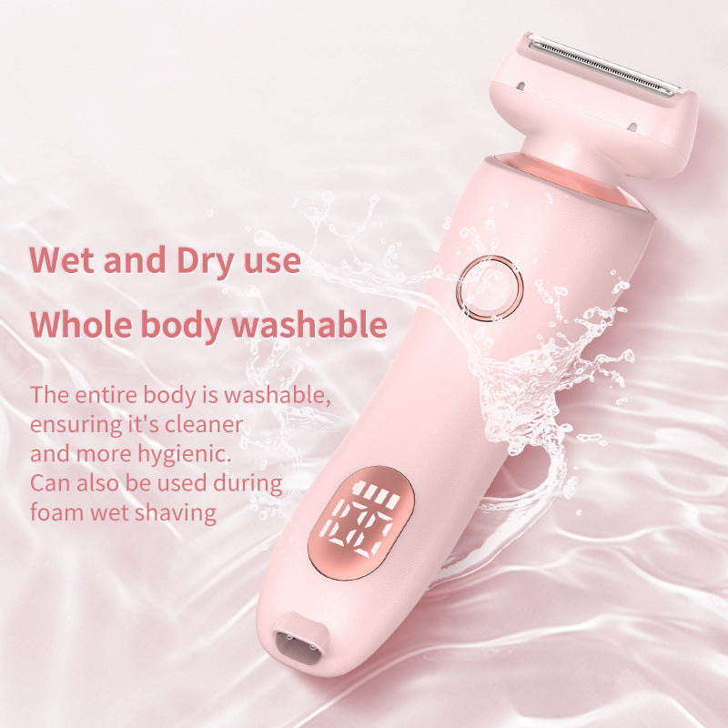 2 in 1 Hair Removal Epilator Body Razor - Leg, Armpit, Bikini, Hand & Pubic Hair Remover