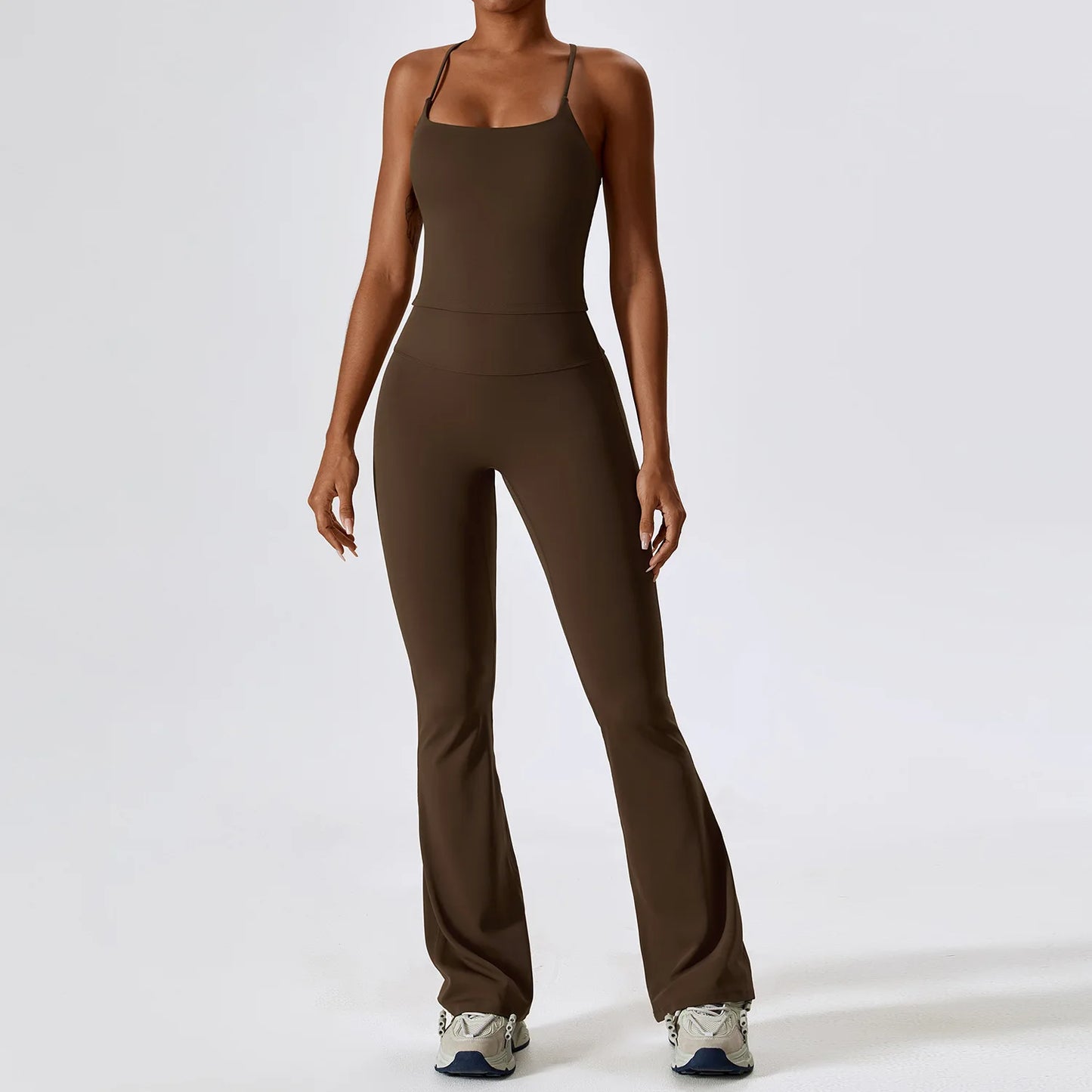 Seamless Yoga Set: Legging, Bra, Crop Top & Long Sleeve - Women's Athletic Workout Clothes