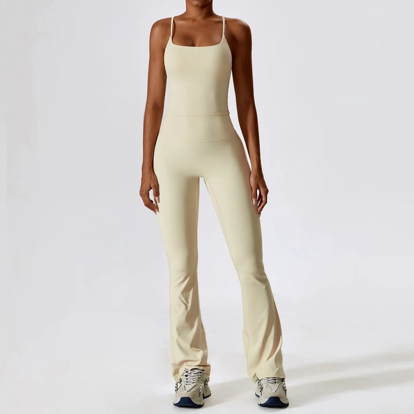 Seamless Yoga Set: Legging, Bra, Crop Top & Long Sleeve - Women's Athletic Workout Clothes