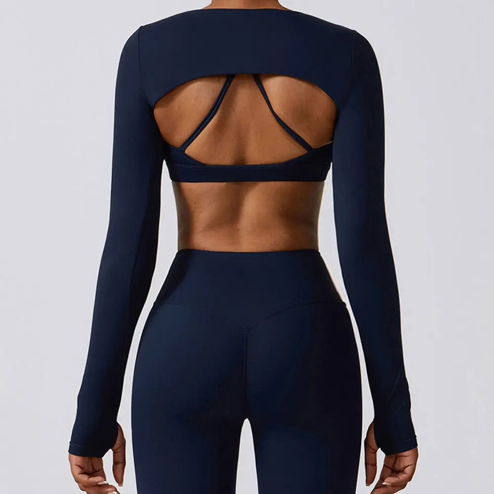 "Ultimate Performance Yoga Top: Long Sleeve Camisole for Fitness and Running"