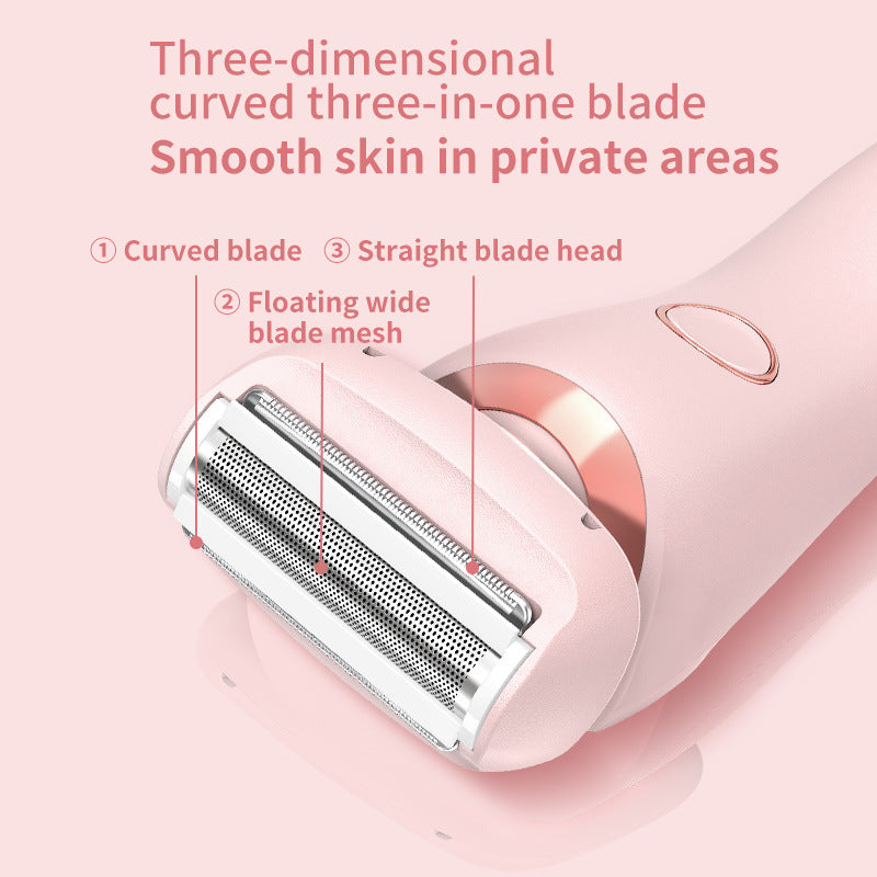 2 in 1 Hair Removal Epilator Body Razor - Leg, Armpit, Bikini, Hand & Pubic Hair Remover