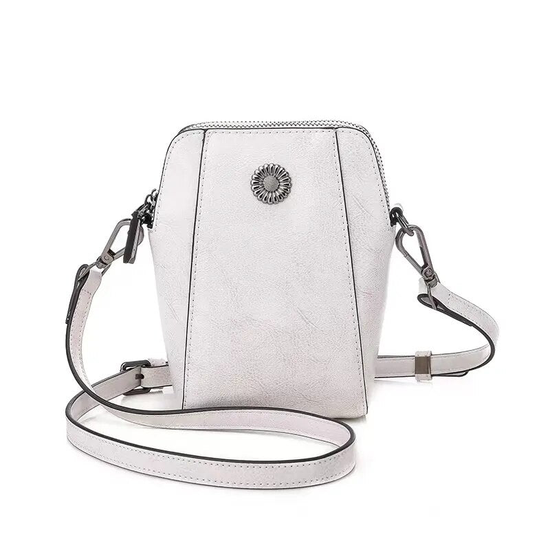 "Stylish Leather Crossbody Phone Bag for Women - Fashionable and Versatile!"