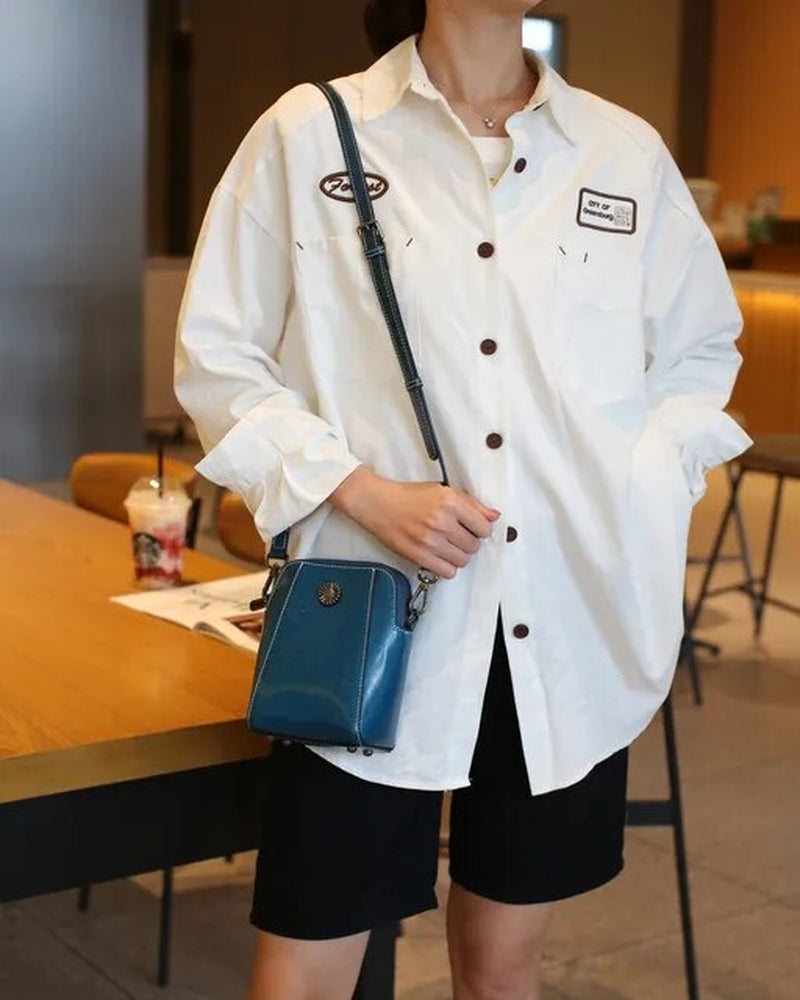 "Stylish Leather Crossbody Phone Bag for Women - Fashionable and Versatile!"