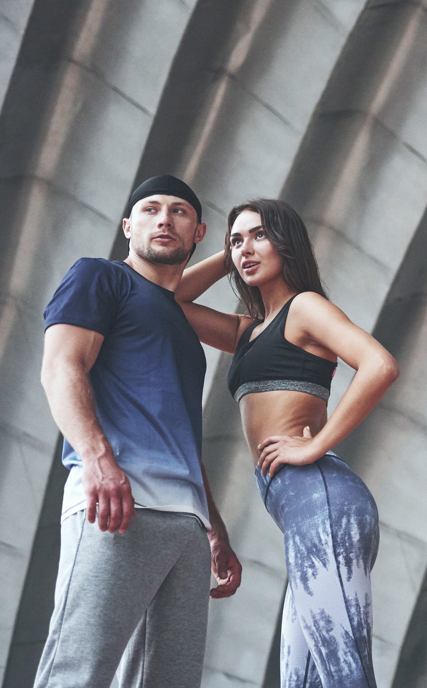 couple wearing sportswear