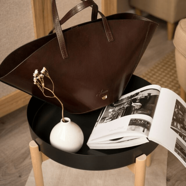 bag resting on the table